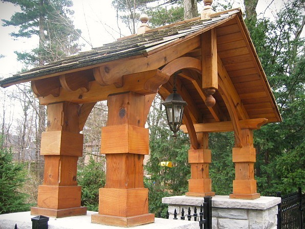 Custom wooden arbor